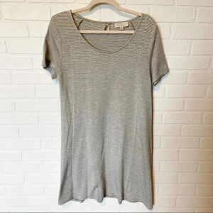Olive and Oak Gray Striped T-shirt Dress Sz Large